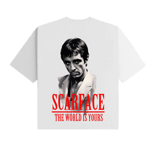 TONY MONTANA Oversized T-Shirt- white