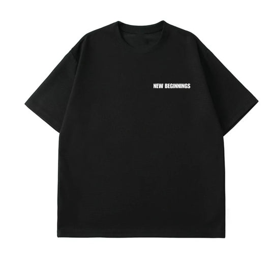 OVERSIZE T-SHIRTS BLACK  WHITE LETTERS